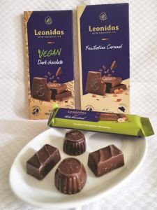 Snacks chocolatés et pralines végan de Leonidas